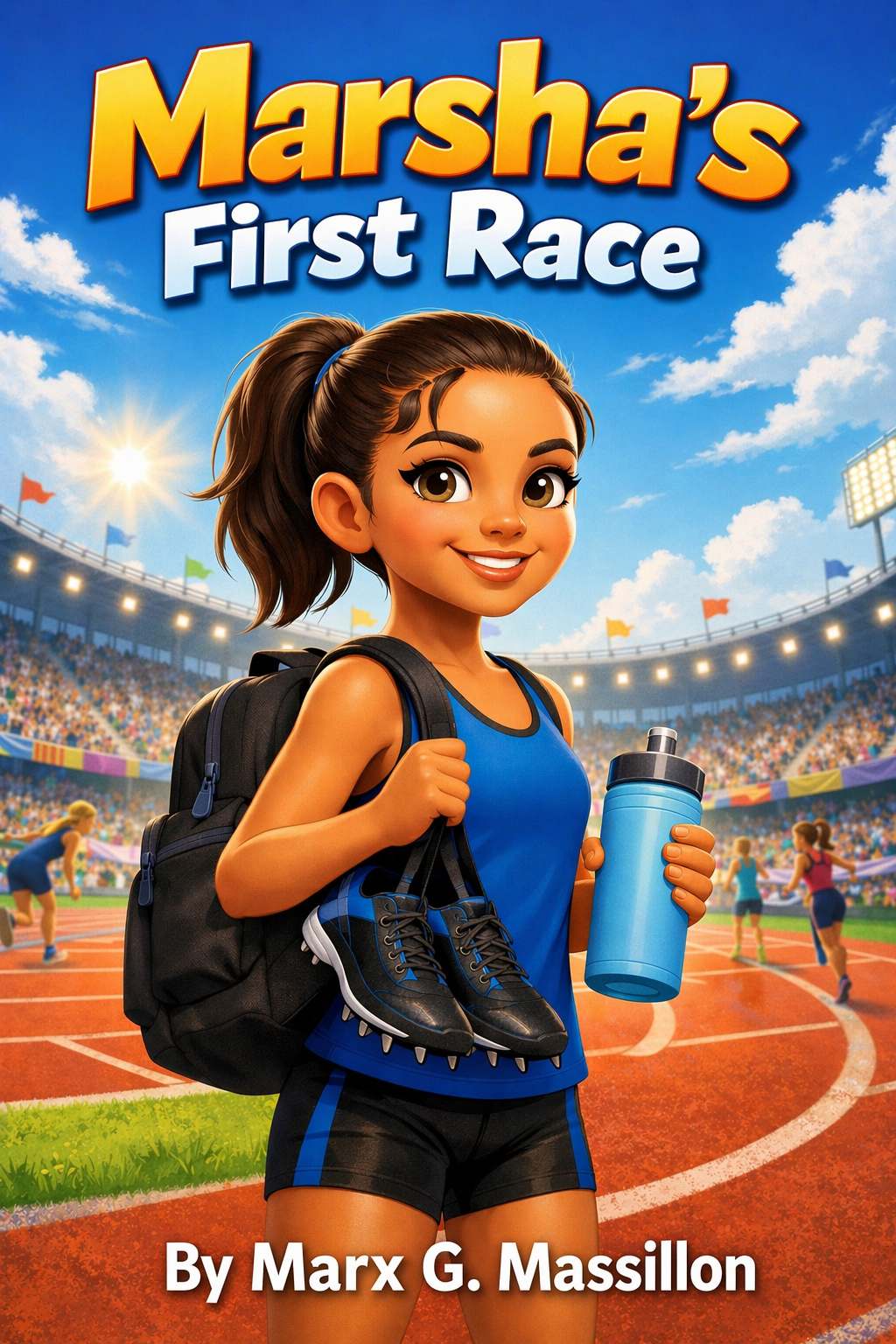 Marsha’s First Race by Marx G. Massillon, official book cover